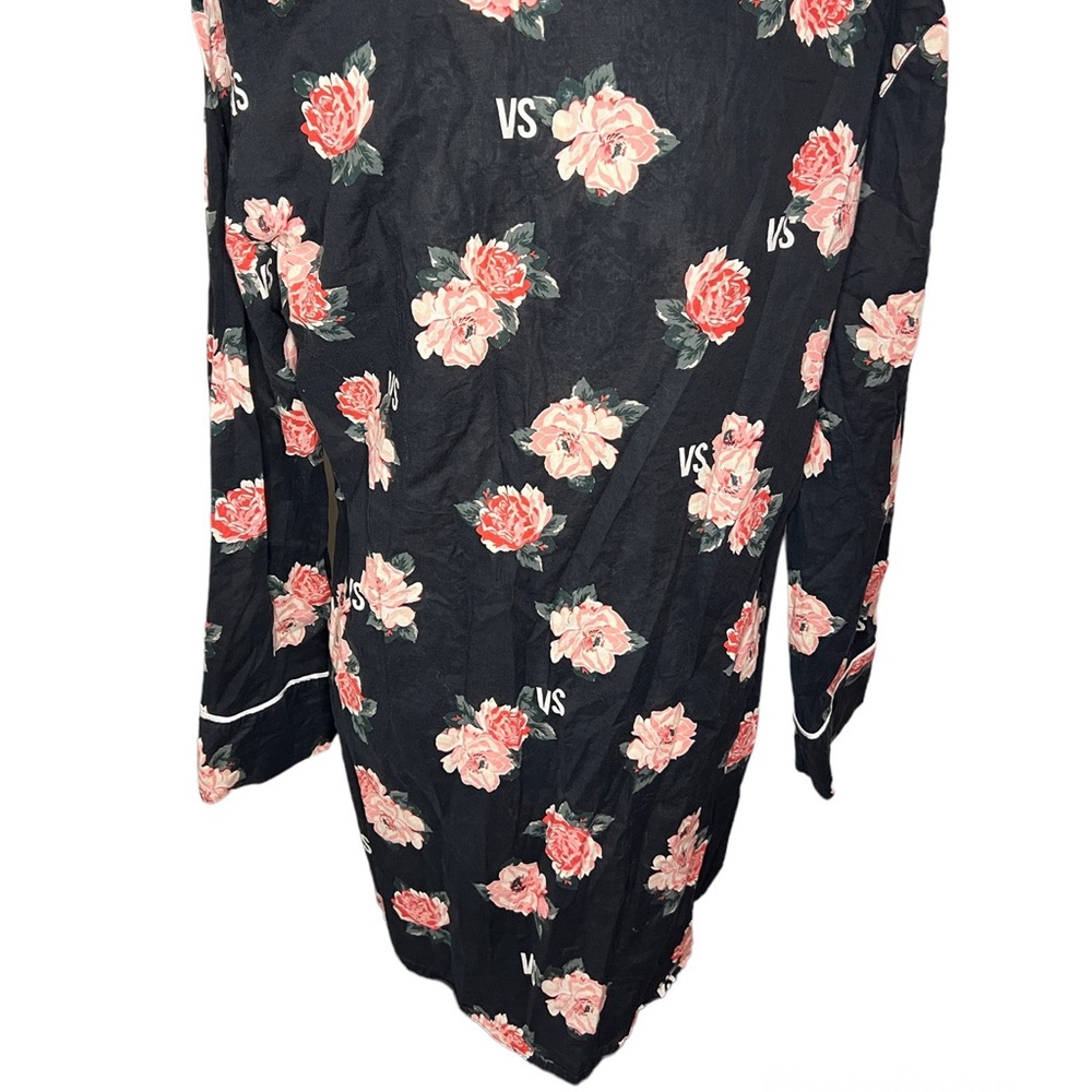 Victoria Secret Roses Print Robe Size Medium - Picture 10 of 11